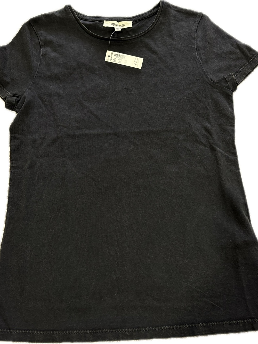 Madewell Essential Slim Tee in Lightweight Cotton | Size XXS | Jet Black | NWT - Picture 7 of 9